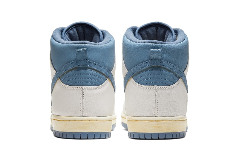 nike sb dunk high atlas lost at sea retro vintage collaboration light blue white sneaker release