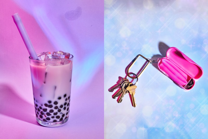 Boba Bubble Tea Straw Keychain Reusable Eco-Friendly 