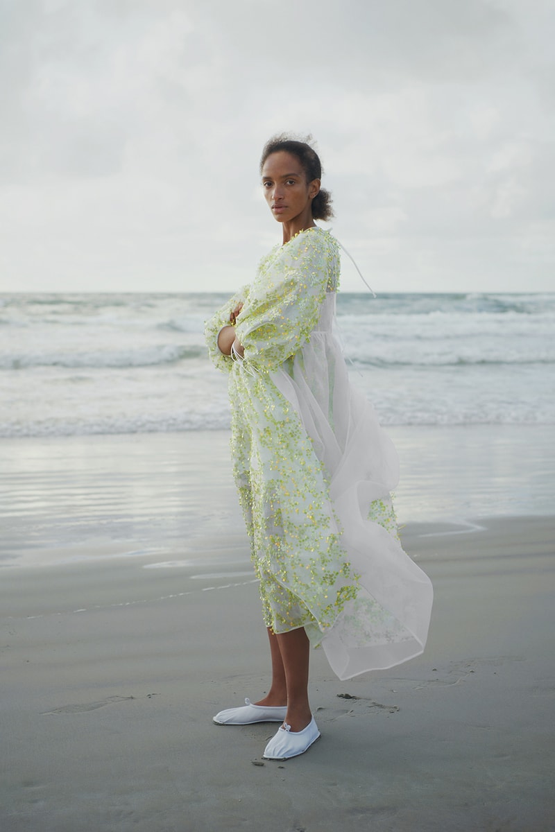 cecilie bahnsen spring summer 2021 collection paris fashion week pfw lookbook sustainable copenhagen
