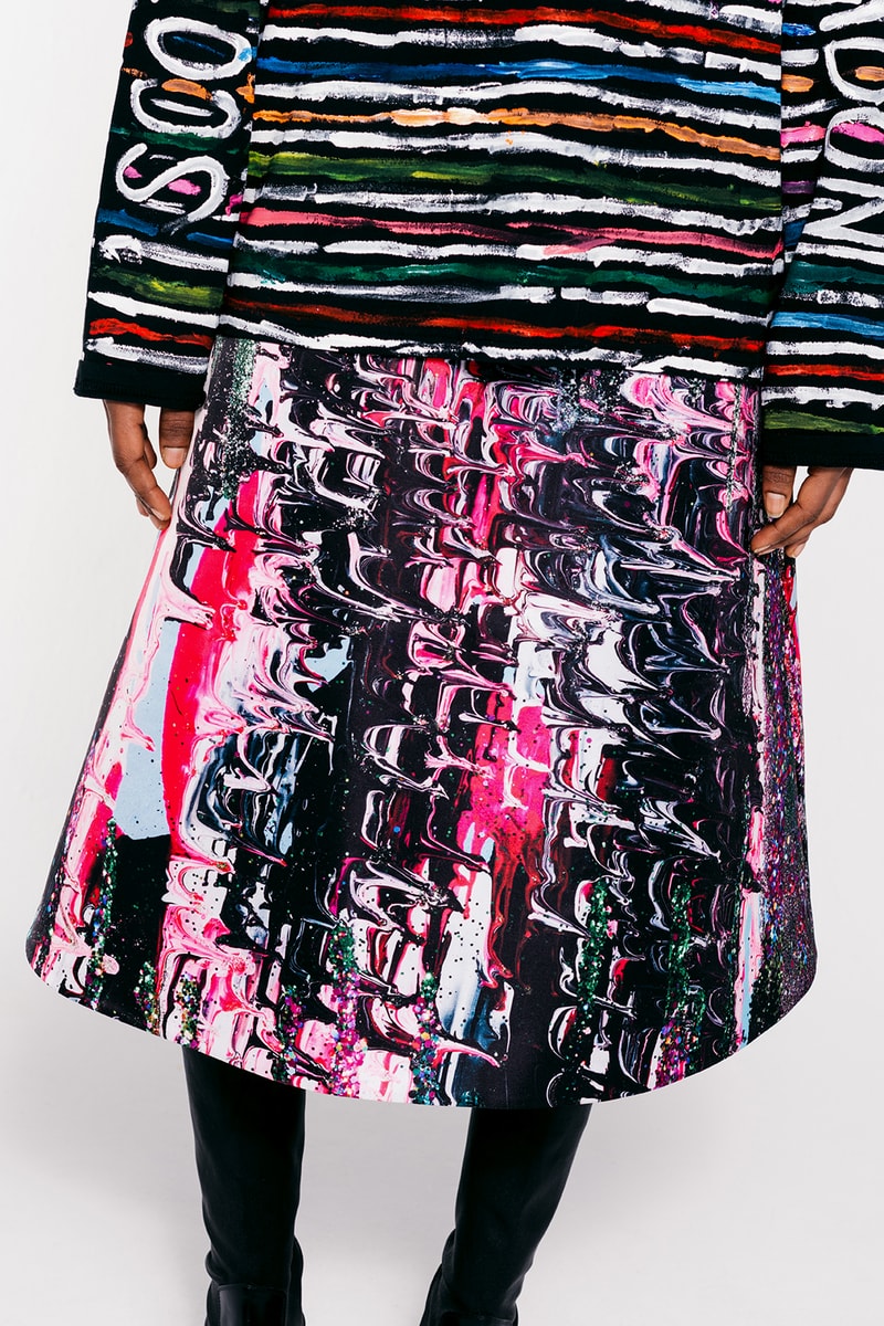 christopher kane spring summer 2021 collection london fashion week ldw lookbook art paintings