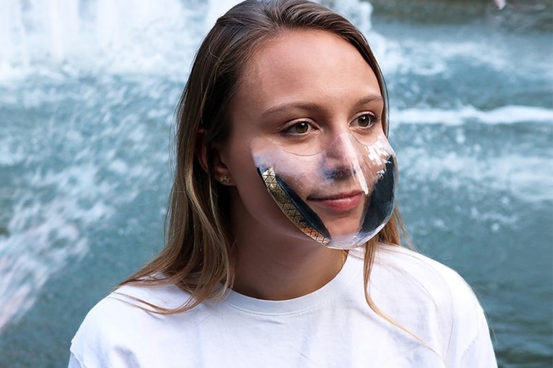 SEEUS95 Silicone Self-Adhesive Clear Face Mask