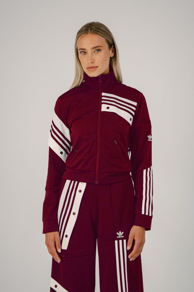 Daniëlle Cathari adidas Originals Tracksuit Track Jacket Pants Power Berry Burgundy Fall Winter 2020 FW20