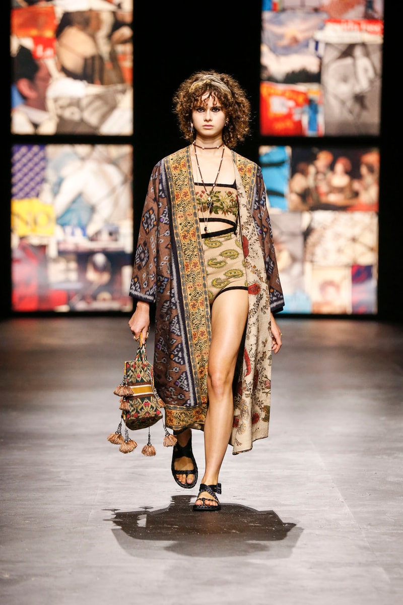 dior spring summer 2021 womenswear collection protester extinction rebellion dresses jackets maria grazia chiuri paris fashion week 