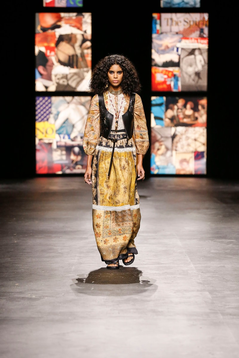 dior spring summer 2021 womenswear collection protester extinction rebellion dresses jackets maria grazia chiuri paris fashion week 