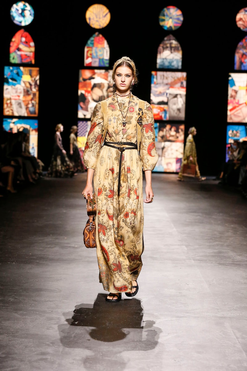 dior spring summer 2021 womenswear collection protester extinction rebellion dresses jackets maria grazia chiuri paris fashion week 