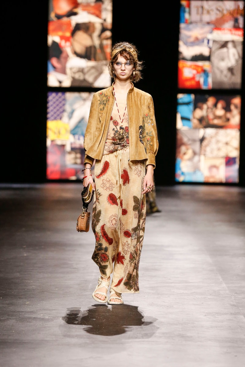 dior spring summer 2021 womenswear collection protester extinction rebellion dresses jackets maria grazia chiuri paris fashion week 