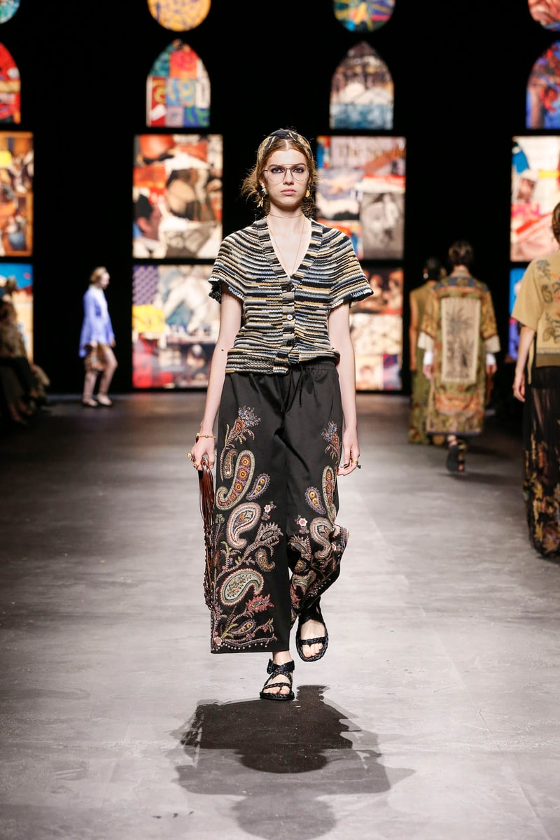 dior spring summer 2021 womenswear collection protester extinction rebellion dresses jackets maria grazia chiuri paris fashion week 