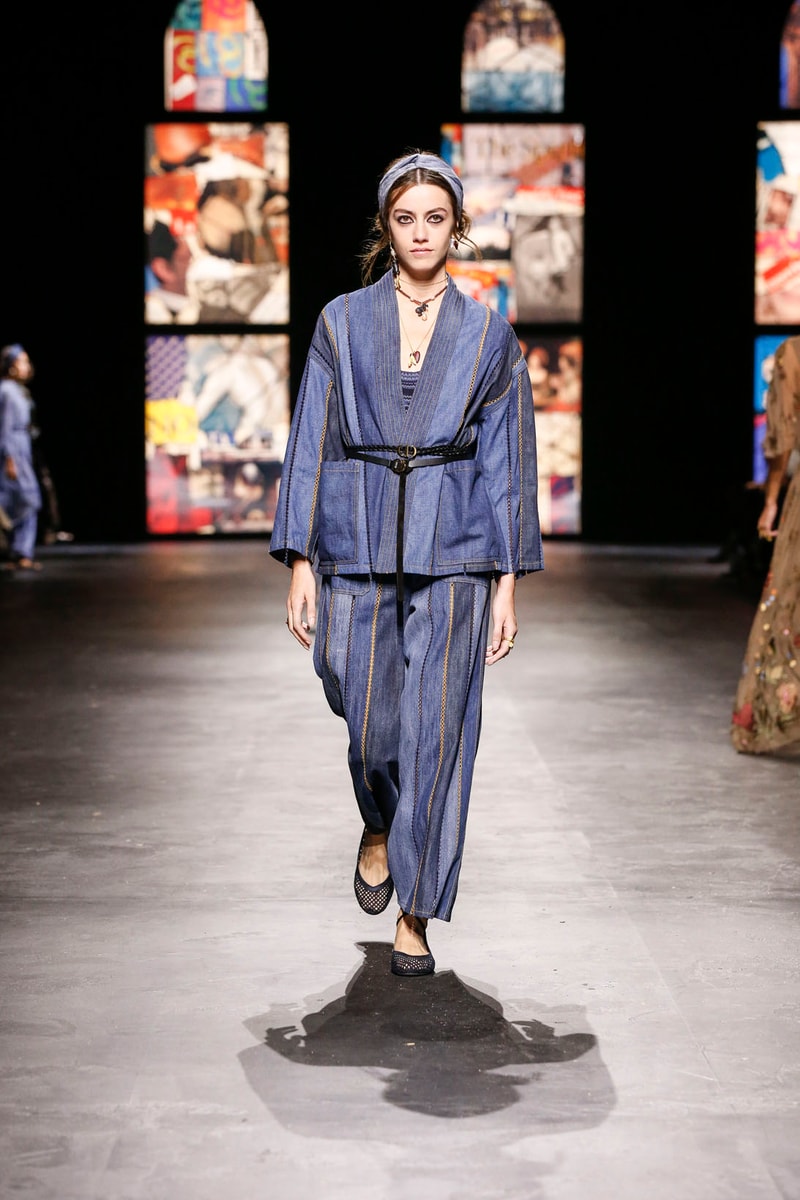 dior spring summer 2021 womenswear collection protester extinction rebellion dresses jackets maria grazia chiuri paris fashion week 