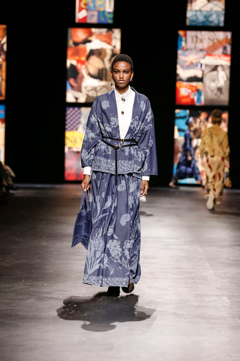 dior spring summer 2021 womenswear collection protester extinction rebellion dresses jackets maria grazia chiuri paris fashion week 
