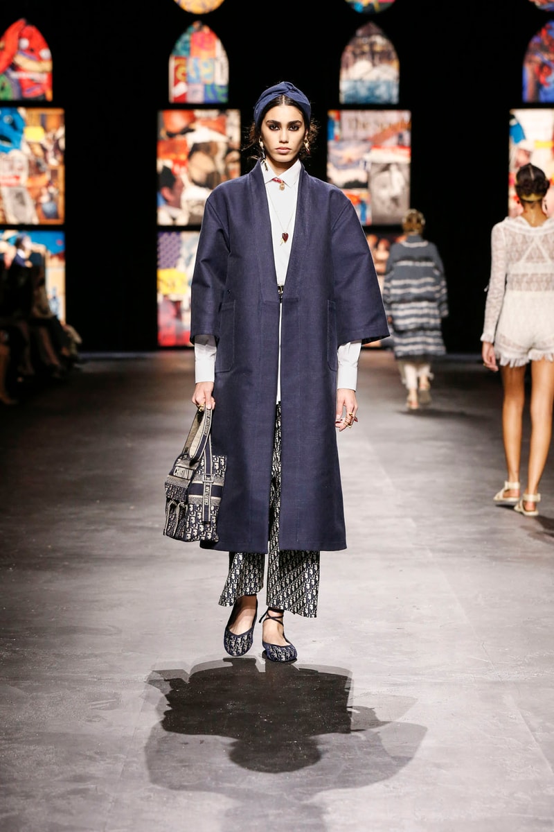 dior spring summer 2021 womenswear collection protester extinction rebellion dresses jackets maria grazia chiuri paris fashion week 