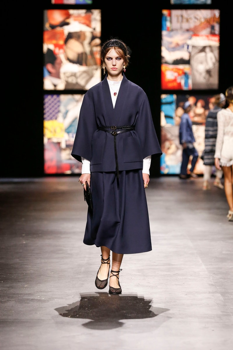 dior spring summer 2021 womenswear collection protester extinction rebellion dresses jackets maria grazia chiuri paris fashion week 