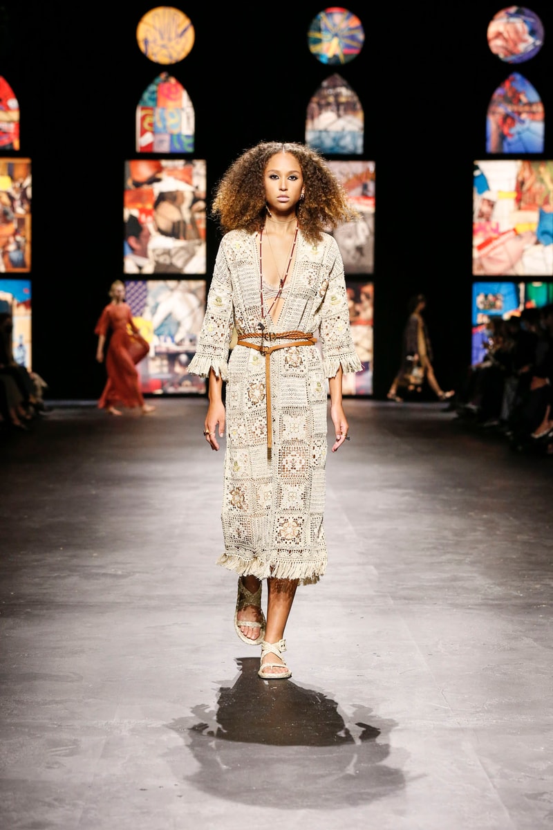 dior spring summer 2021 womenswear collection protester extinction rebellion dresses jackets maria grazia chiuri paris fashion week 