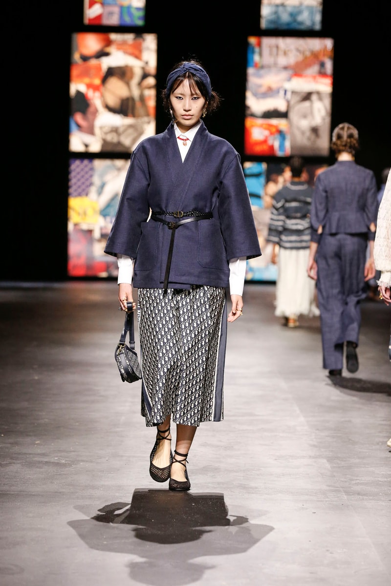dior spring summer 2021 womenswear collection protester extinction rebellion dresses jackets maria grazia chiuri paris fashion week 