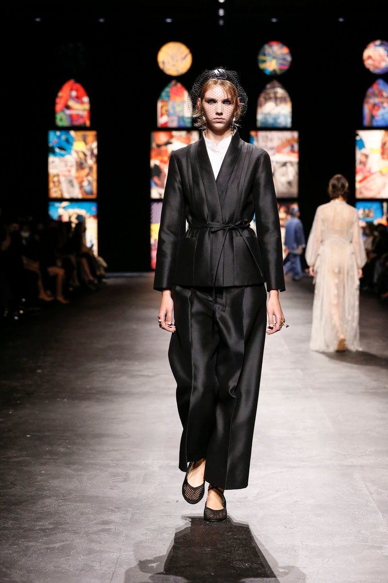 dior spring summer 2021 womenswear collection protester extinction rebellion dresses jackets maria grazia chiuri paris fashion week 