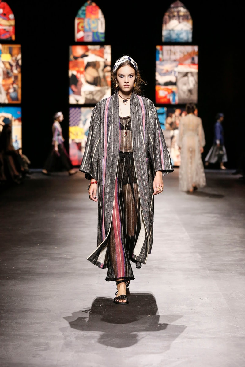 dior spring summer 2021 womenswear collection protester extinction rebellion dresses jackets maria grazia chiuri paris fashion week 