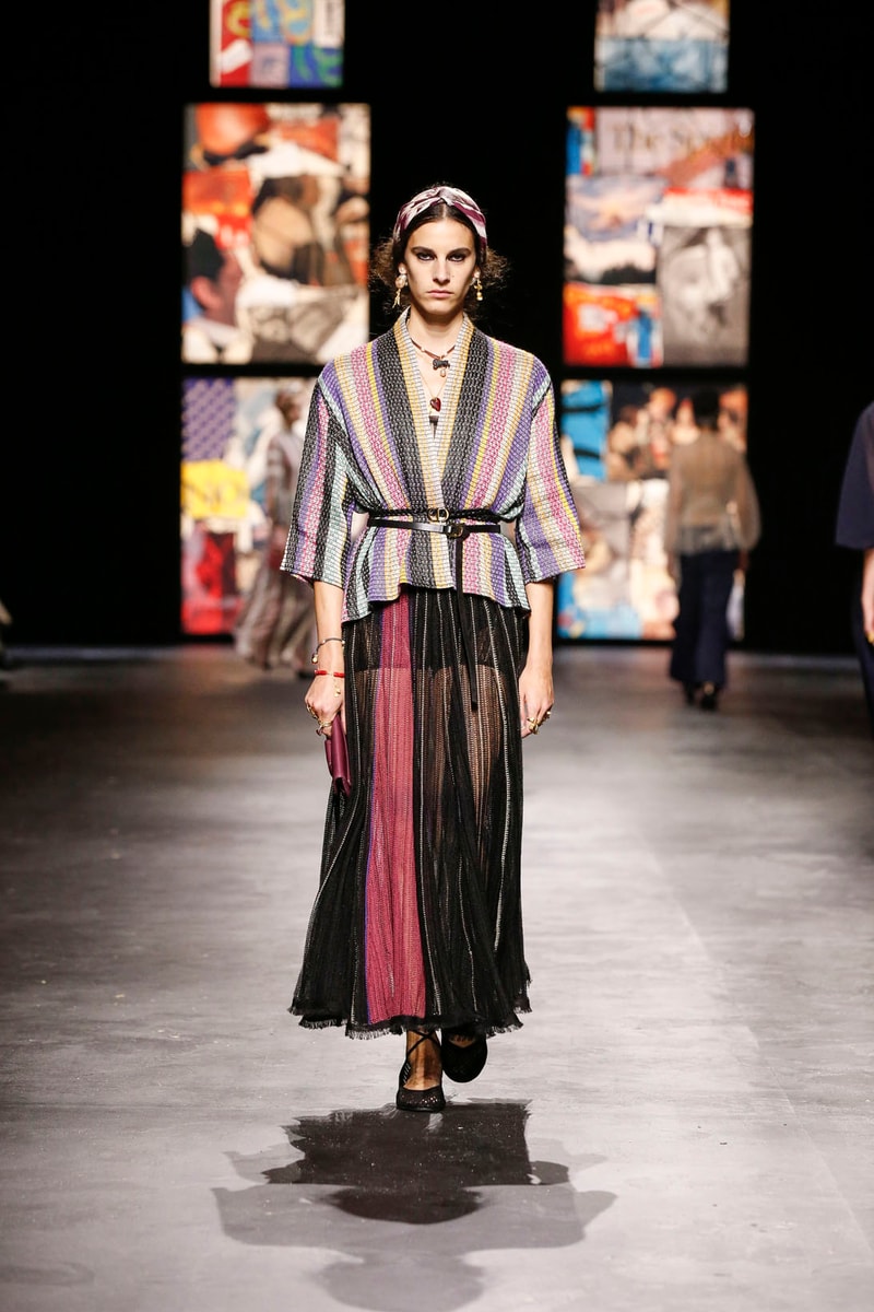 dior spring summer 2021 womenswear collection protester extinction rebellion dresses jackets maria grazia chiuri paris fashion week 