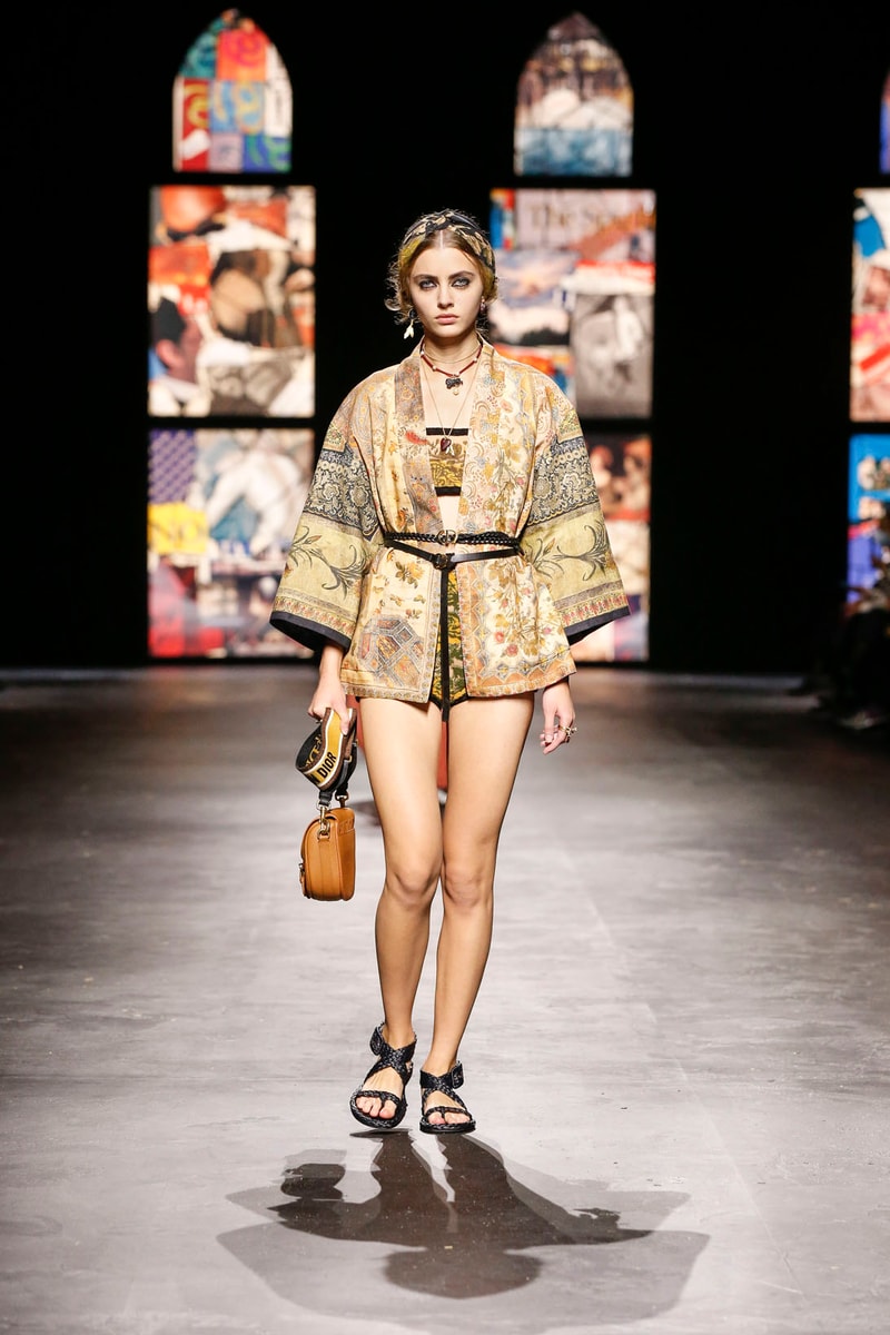 dior spring summer 2021 womenswear collection protester extinction rebellion dresses jackets maria grazia chiuri paris fashion week 