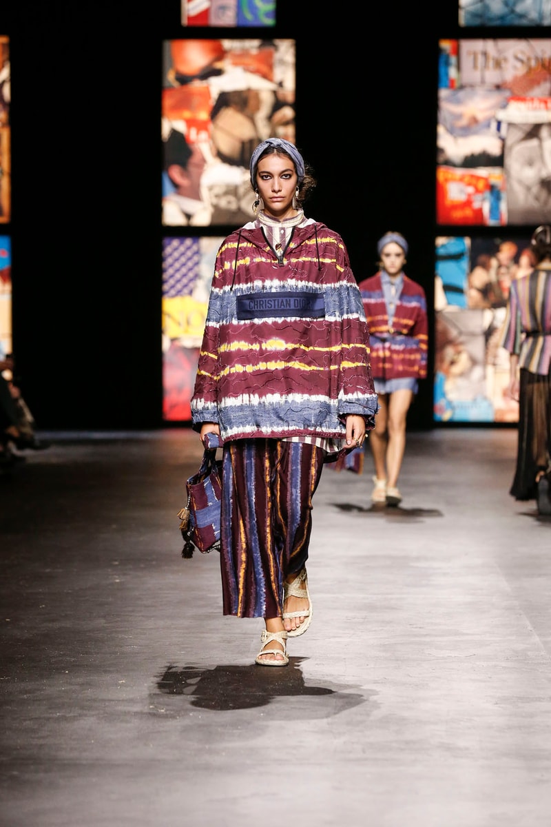 dior spring summer 2021 womenswear collection protester extinction rebellion dresses jackets maria grazia chiuri paris fashion week 