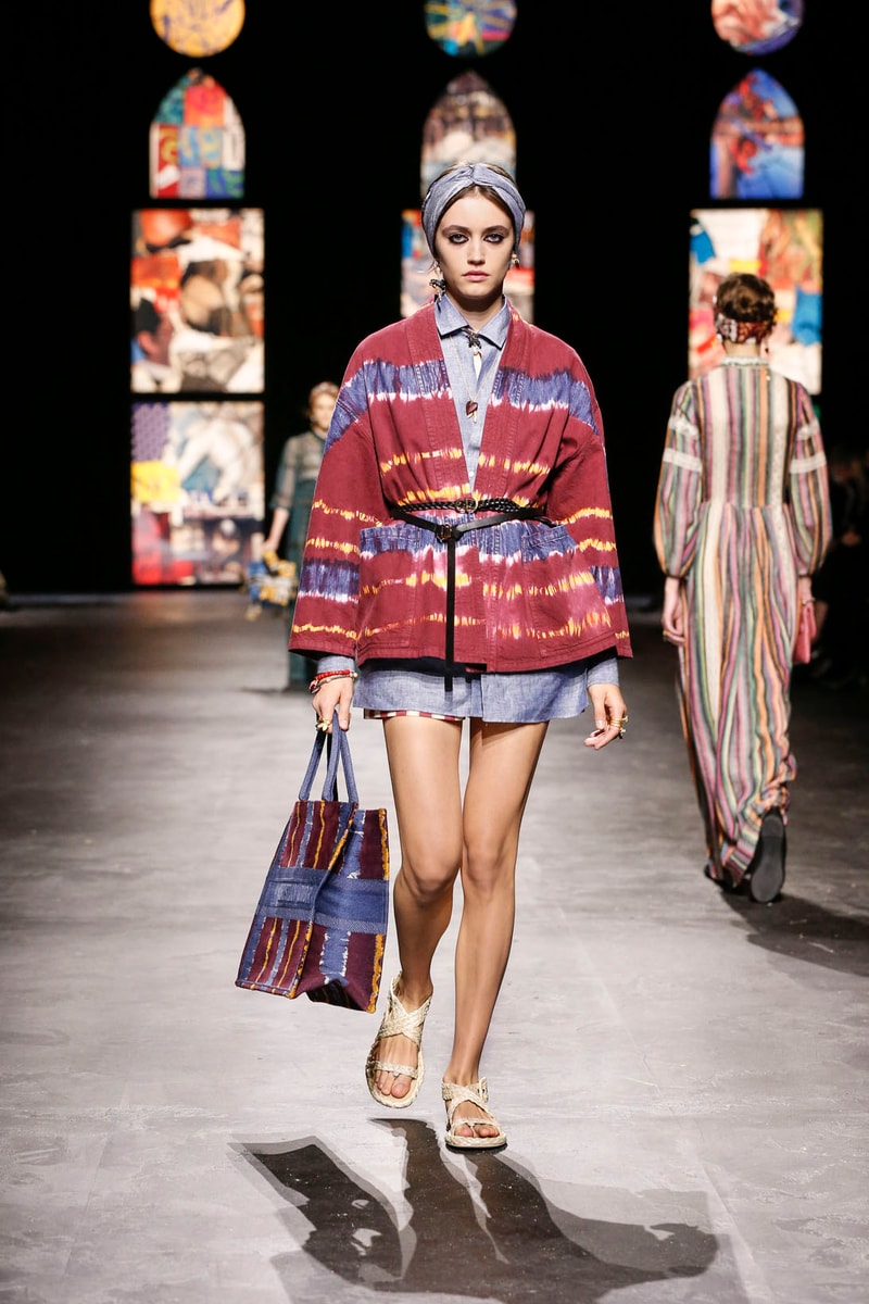 dior spring summer 2021 womenswear collection protester extinction rebellion dresses jackets maria grazia chiuri paris fashion week 