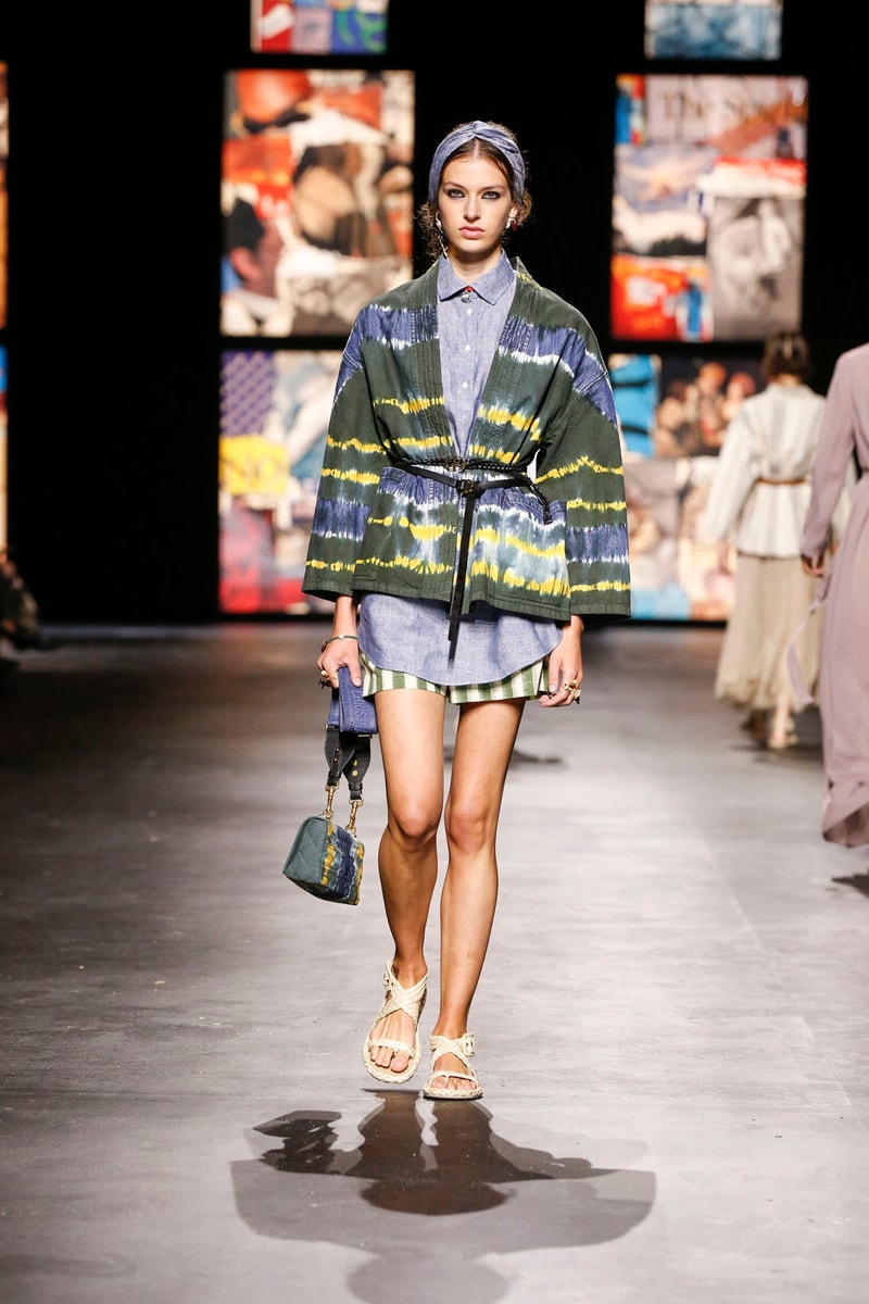 dior spring summer 2021 womenswear collection protester extinction rebellion dresses jackets maria grazia chiuri paris fashion week 