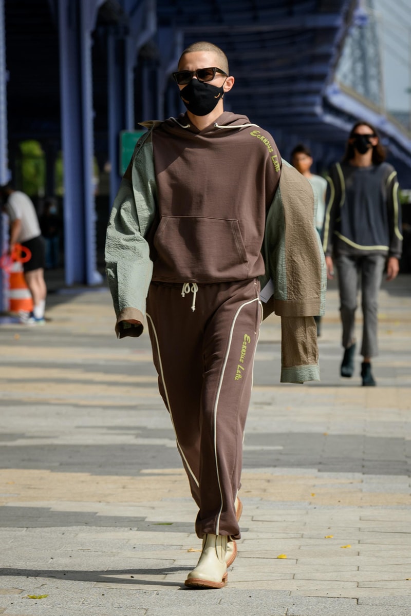 eckhaus latta spring summer 2021 runway dresses knitwear face masks new york fashion week nyfw