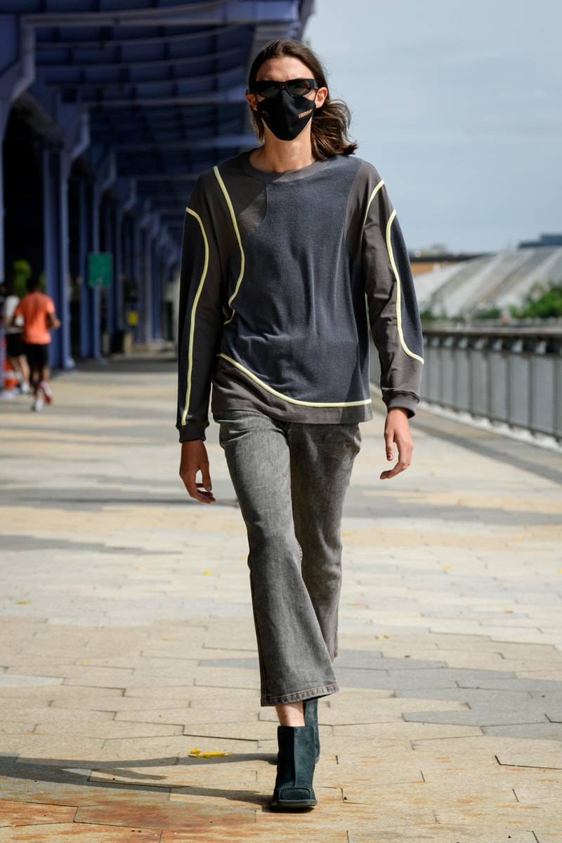 eckhaus latta spring summer 2021 runway dresses knitwear face masks new york fashion week nyfw