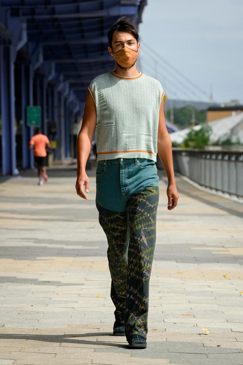 eckhaus latta spring summer 2021 runway dresses knitwear face masks new york fashion week nyfw