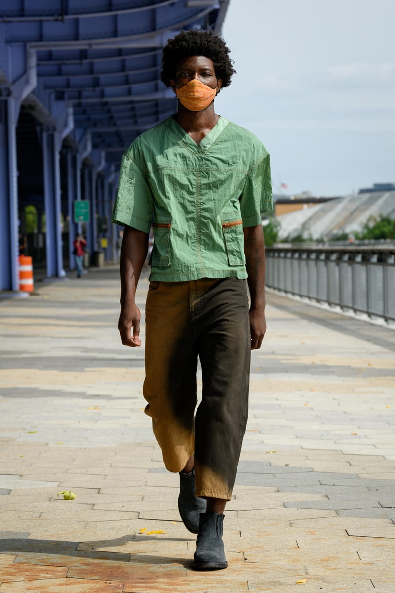 eckhaus latta spring summer 2021 runway dresses knitwear face masks new york fashion week nyfw