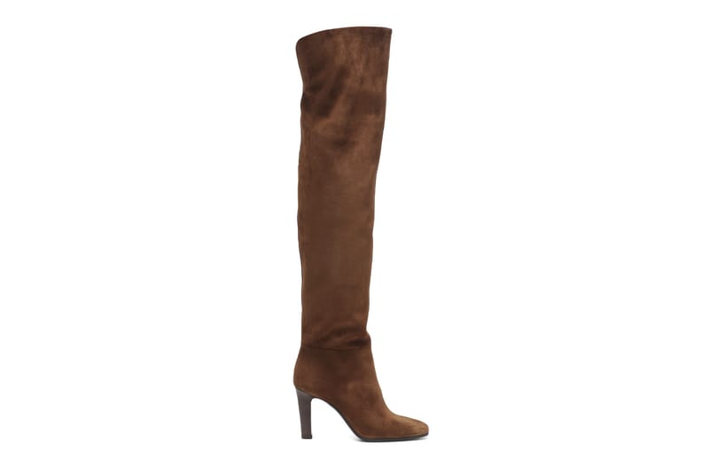 thigh high boots tan suede