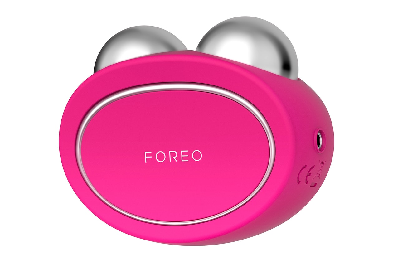 foreo bear mini facial toning microcurrent massager pearl pink lavender skincare devices release price