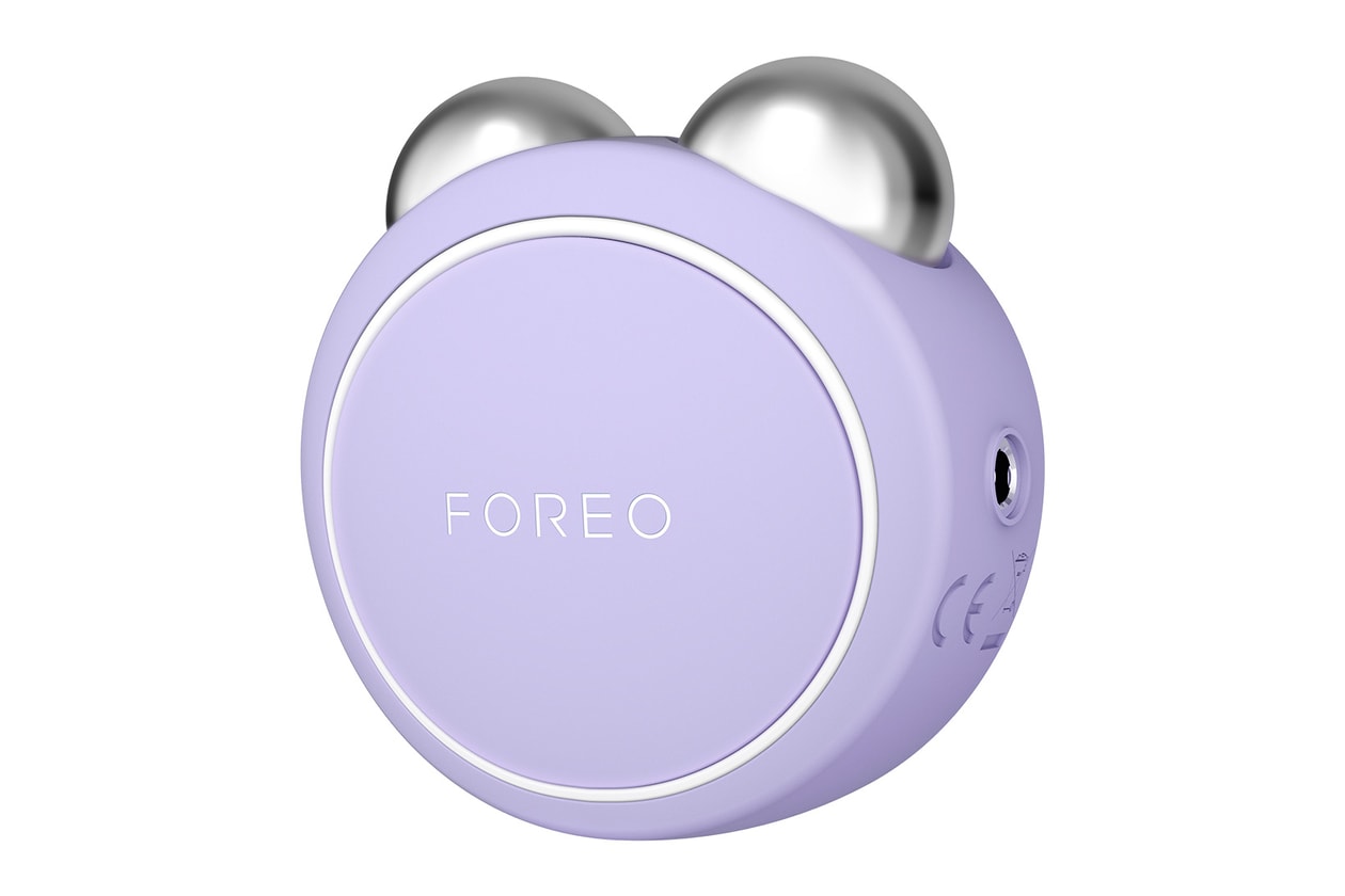 foreo bear mini facial toning microcurrent massager pearl pink lavender skincare devices release price