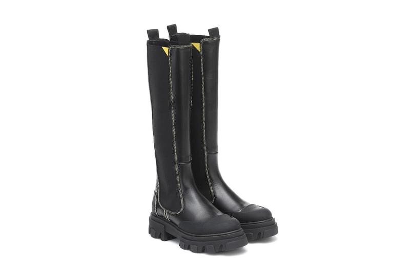 GANNI Chunky Leather Rubber Fall Boots Where to Buy Instagram Shoe Winter