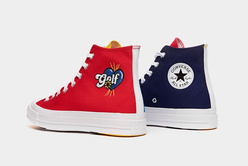 golf wang converse chuck 70 hi tyler the creator collaboration asymmetrical colorblocked release info