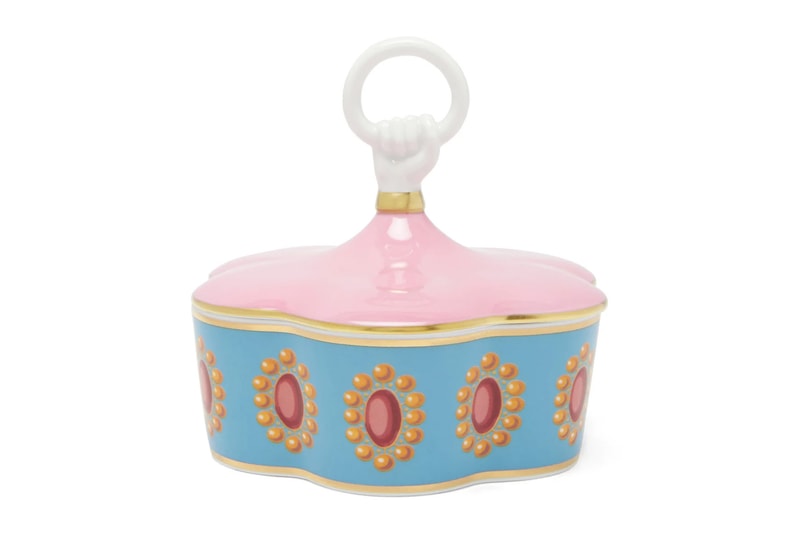 gucci home accessories souvenir from rome collection flora scented candles porcelain trinket jewelry boxes trays star eye mugs