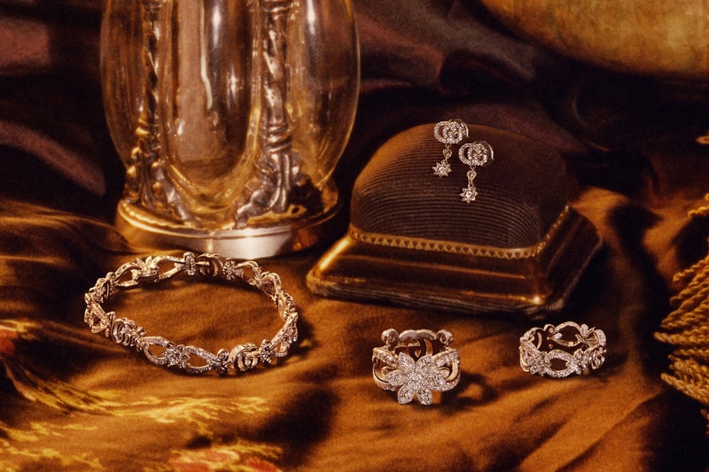 gucci fine jewelry watch campaign new releases timepieces accessories g-timeless grip running flora lion head earrings necklaces