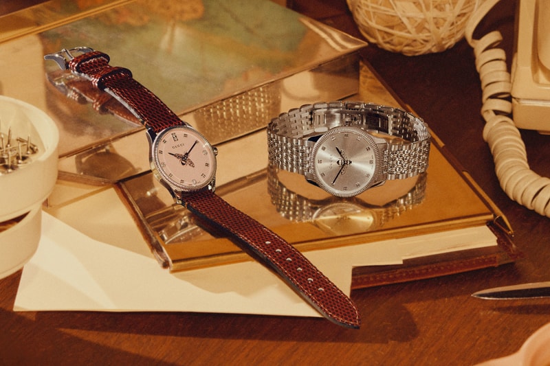 gucci fine jewelry watch campaign new releases timepieces accessories g-timeless grip running flora lion head earrings necklaces