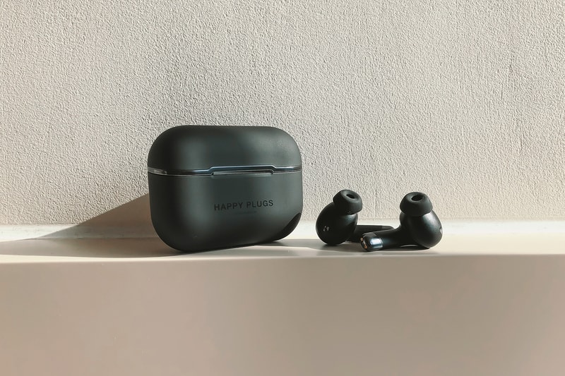 happy plugs wireless earphones noise canceling technology stockholm black