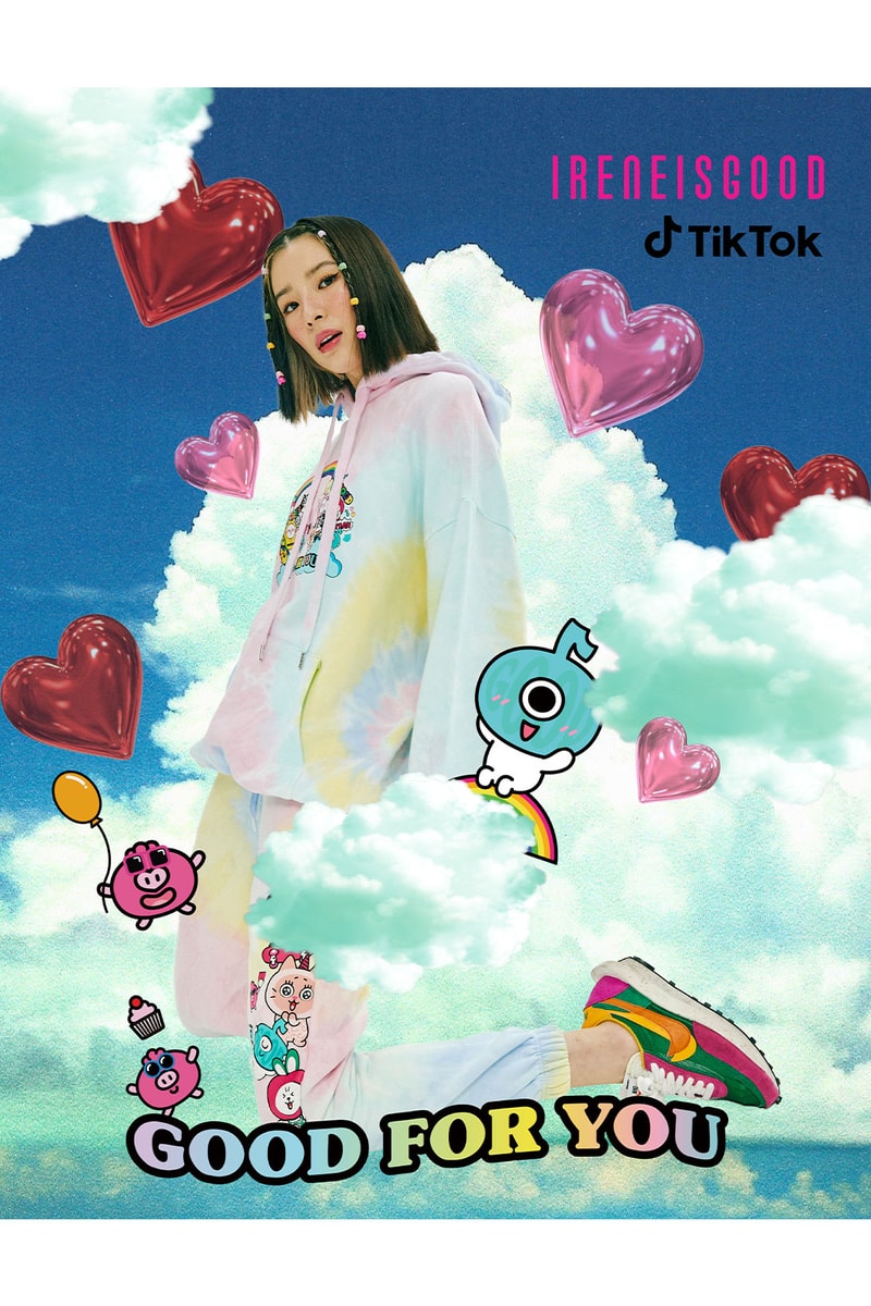 irene kim ireneisgood label tiktok friends character collaboration rainbow tie-dye unicorns hoodies t-shirts sweatshirts beanies 