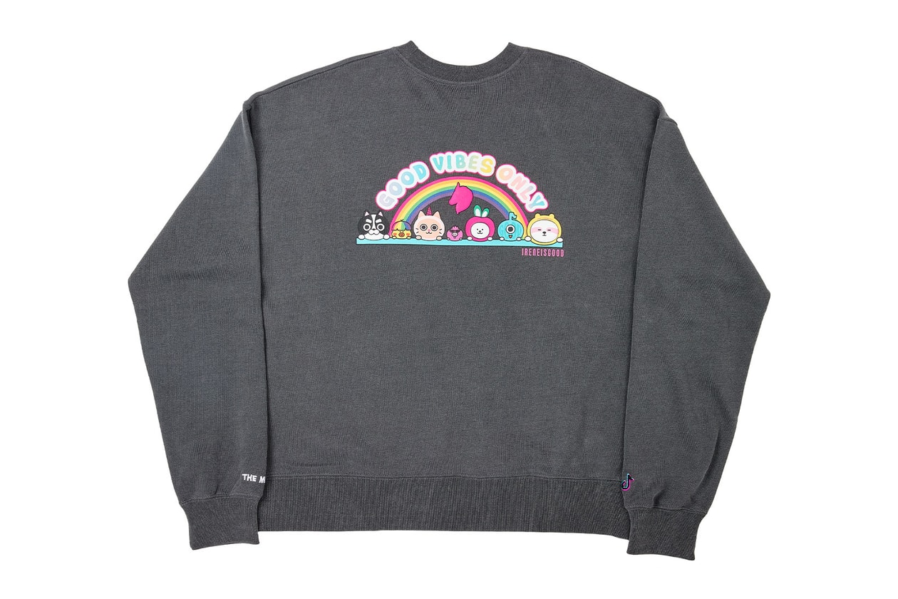 irene kim ireneisgood label tiktok friends character collaboration rainbow tie-dye unicorns hoodies t-shirts sweatshirts beanies 