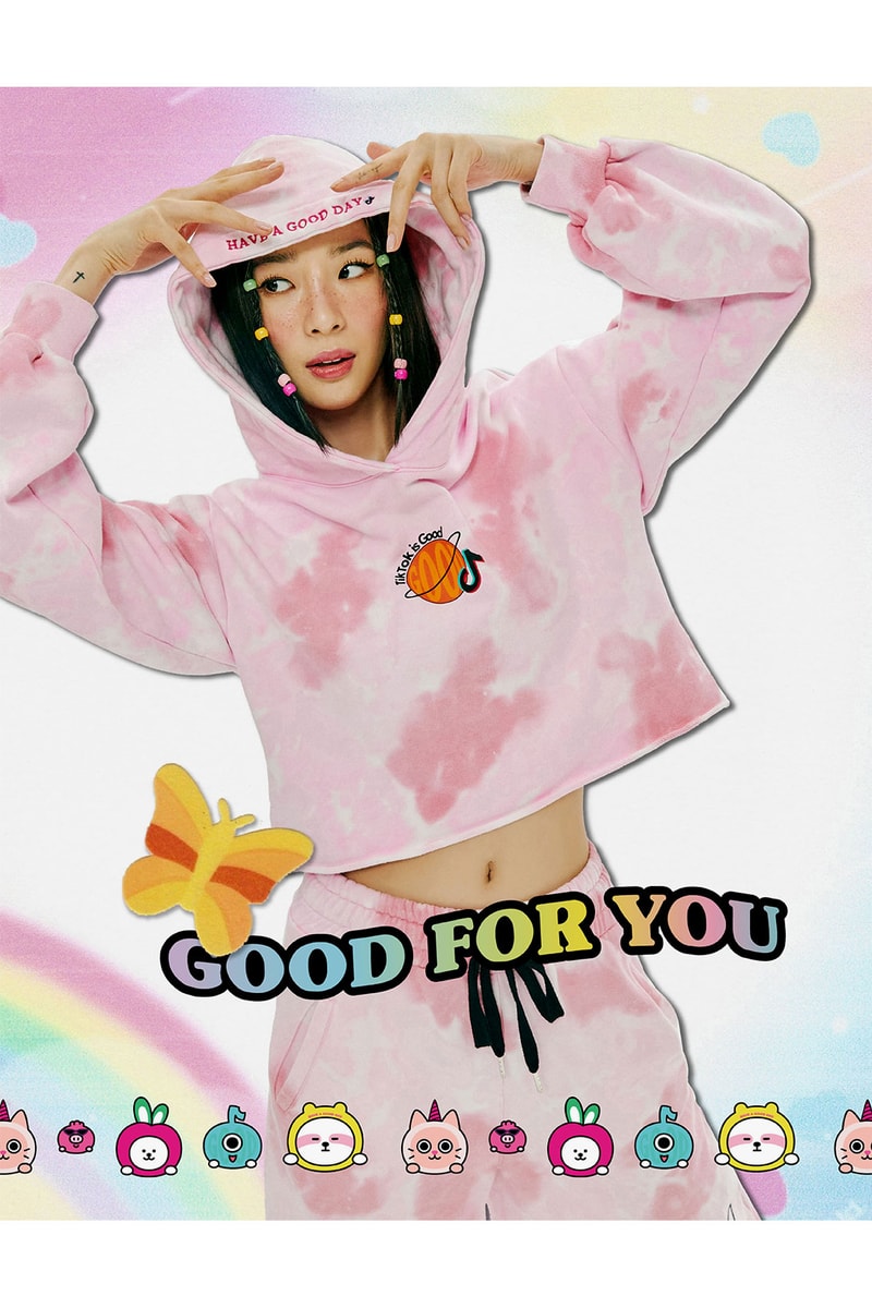 irene kim ireneisgood label tiktok friends character collaboration rainbow tie-dye unicorns hoodies t-shirts sweatshirts beanies 