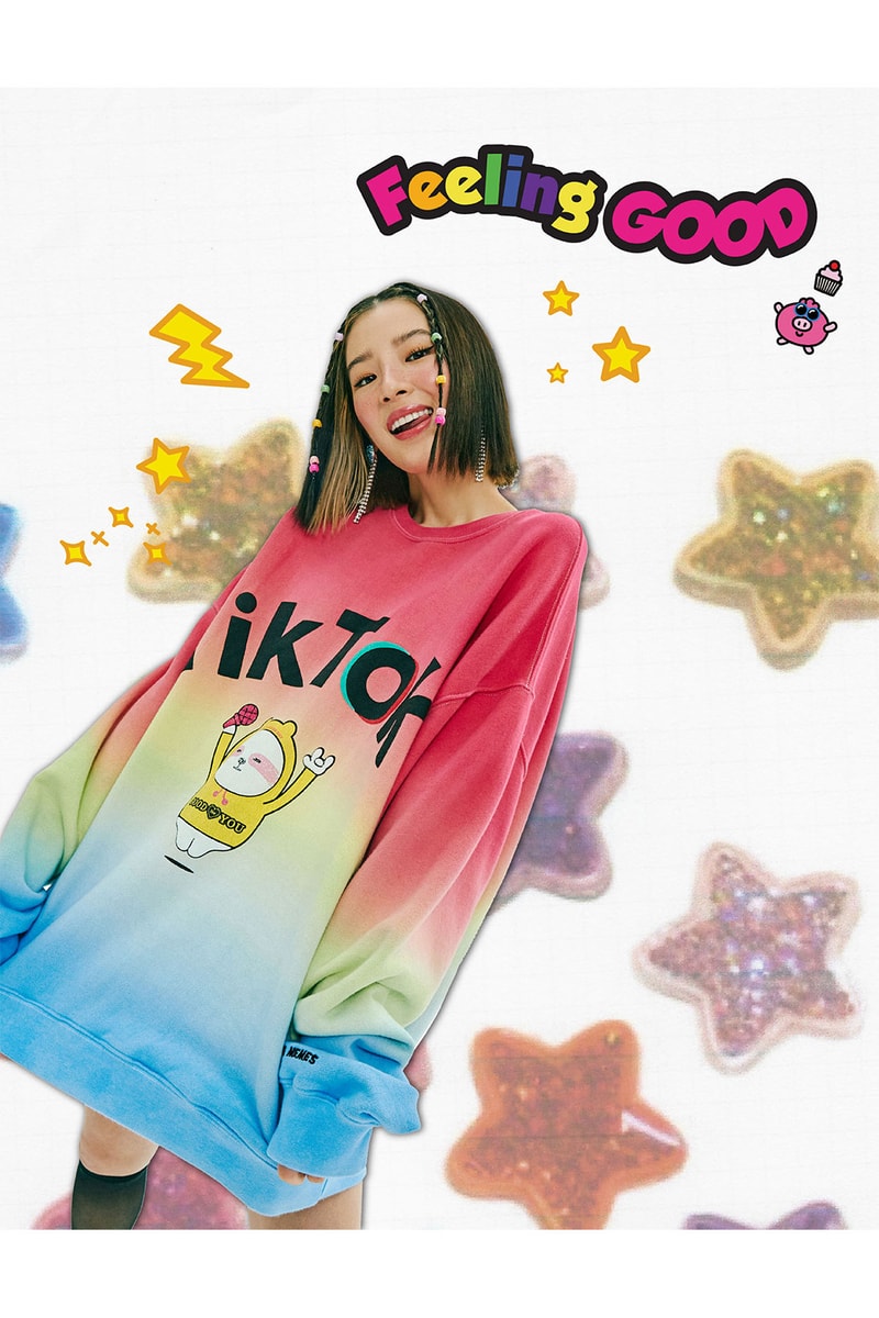irene kim ireneisgood label tiktok friends character collaboration rainbow tie-dye unicorns hoodies t-shirts sweatshirts beanies 