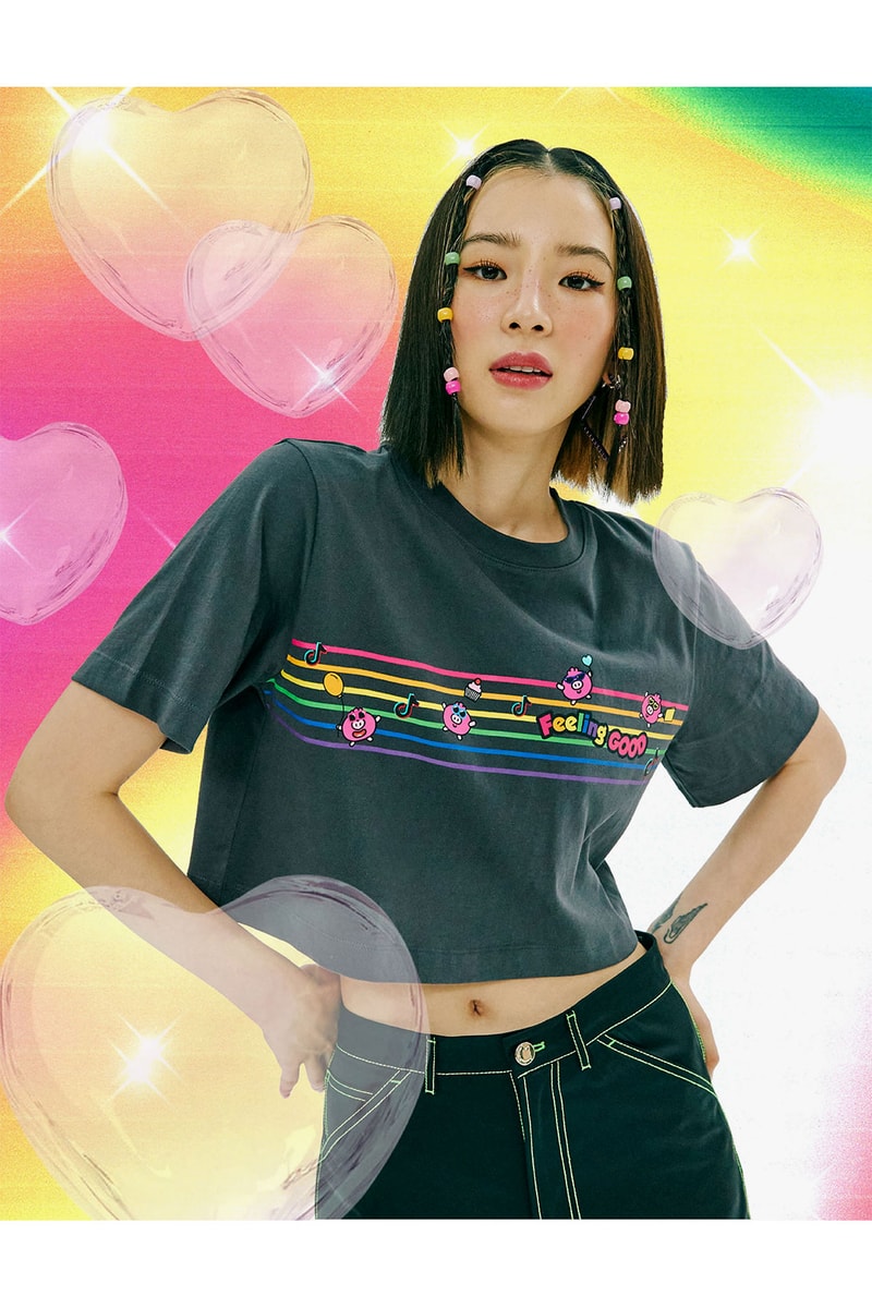 irene kim ireneisgood label tiktok friends character collaboration rainbow tie-dye unicorns hoodies t-shirts sweatshirts beanies 