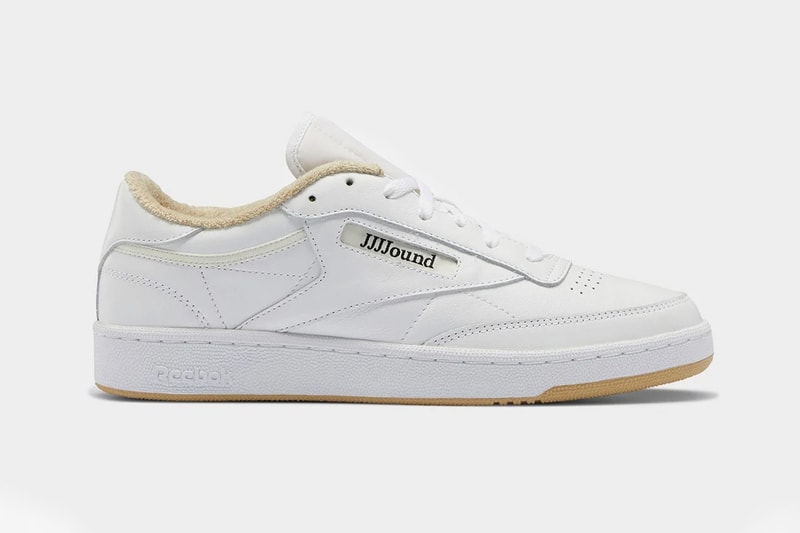 jjjjound reebok club c white tan minimalist sneakers collaboration release info