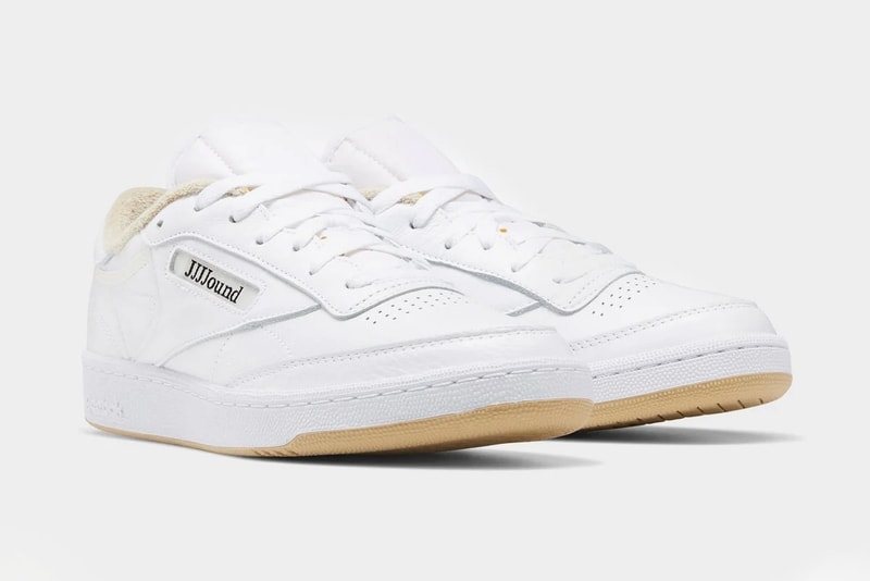 jjjjound reebok club c white tan minimalist sneakers collaboration release info