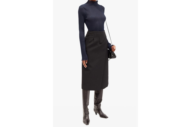 Khaite Davis Square-Toe Knee-High Boots Leather Black