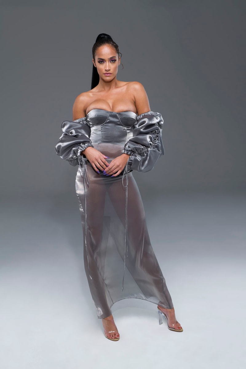 laquan smith spring summer 2021 lookbook 70s fashion dresses blouses bodysuits new york fashion week nyfw