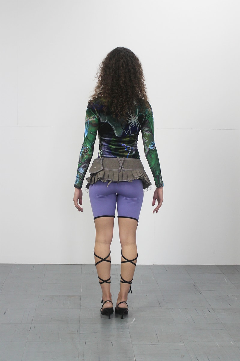 maroske peech fall winter collection dresses geotard leggings fashion purple pink yellow lookbook