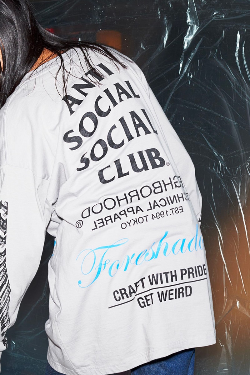 assc anti social social club neighbordhood collaboration graphic hoodies t-shirts release info