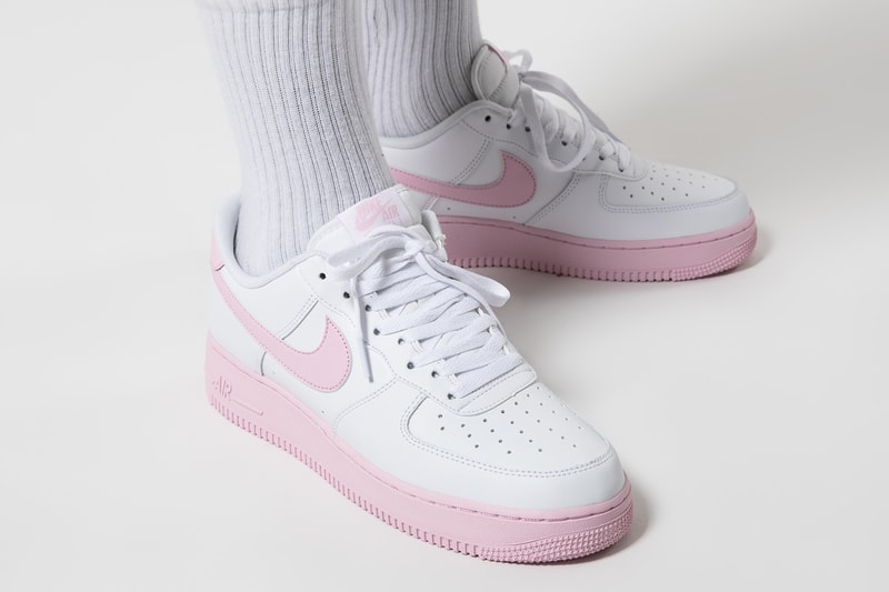 nike air force 1 07 sneakers pink white colorway shoes footwear sneakerhead