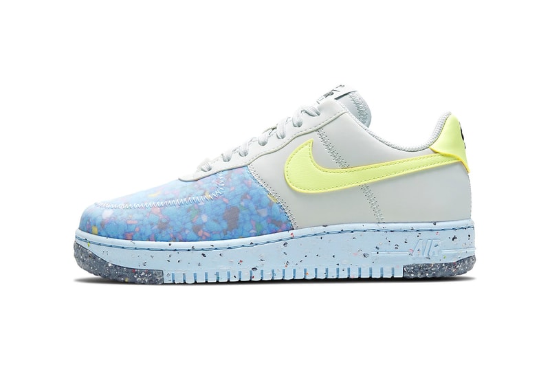 nike air force 1 crater womens sneakers neon green pastel blue gray colorway shoes footwear sneakerhead